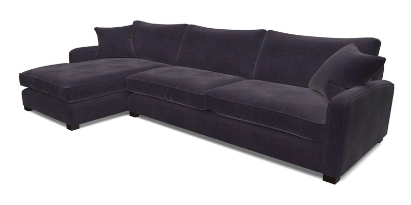 Brook Green chaise LHF in Two Tone Plain Biscuit