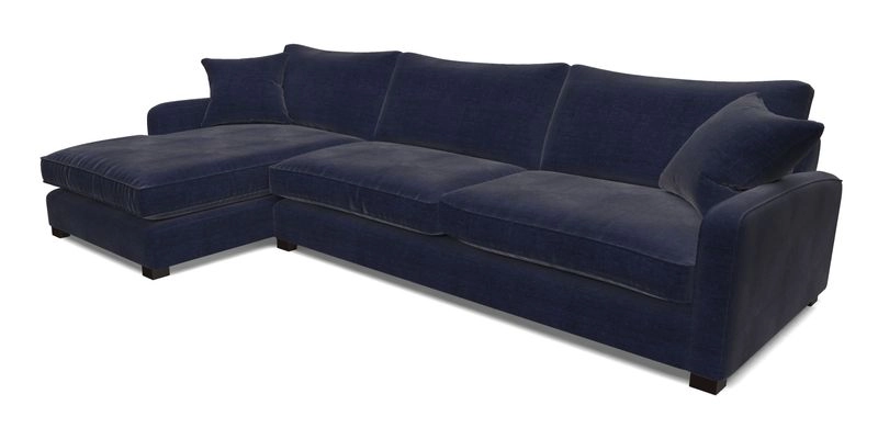 Brook Green chaise LHF in Two Tone Plain Biscuit