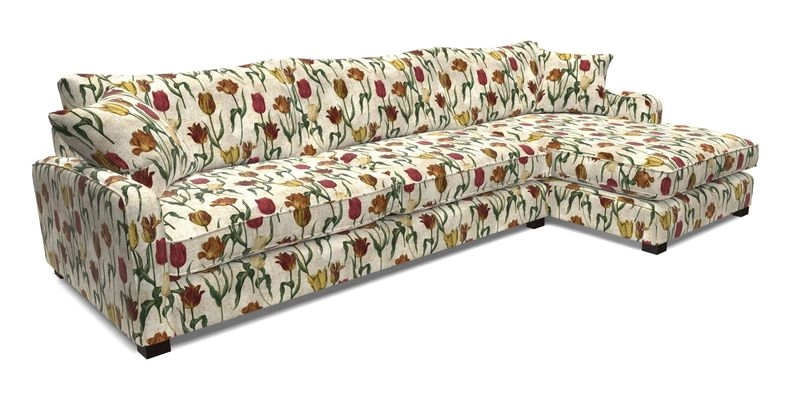 Brook Green chaise LHF in Two Tone Plain Biscuit