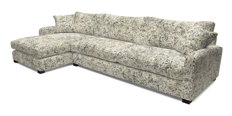 Brook Green chaise LHF in Two Tone Plain Biscuit