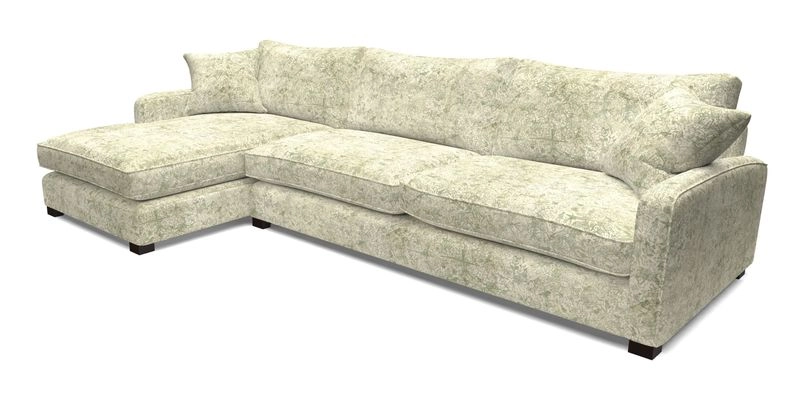 Brook Green chaise LHF in Two Tone Plain Biscuit