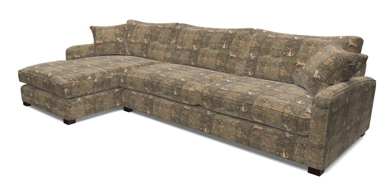 Brook Green chaise LHF in Two Tone Plain Biscuit