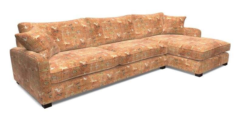 Brook Green chaise LHF in Two Tone Plain Biscuit