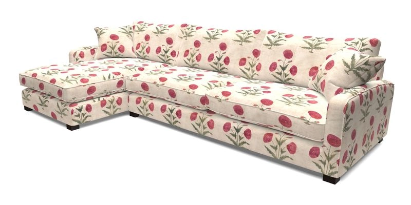 Brook Green chaise LHF in Two Tone Plain Biscuit