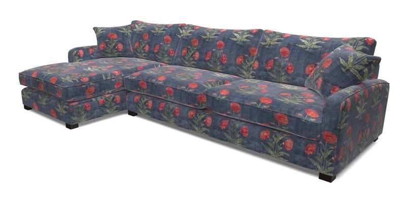 Brook Green chaise LHF in Two Tone Plain Biscuit