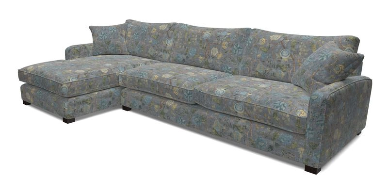 Brook Green chaise LHF in Two Tone Plain Biscuit
