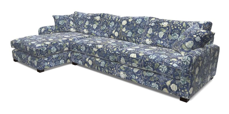 Brook Green chaise LHF in Two Tone Plain Biscuit