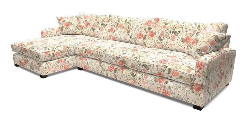 Brook Green chaise LHF in Two Tone Plain Biscuit