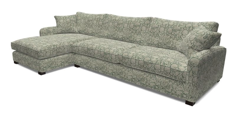 Brook Green chaise LHF in Two Tone Plain Biscuit