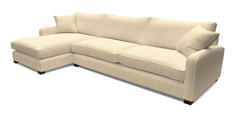 Brook Green chaise LHF in Two Tone Plain Biscuit