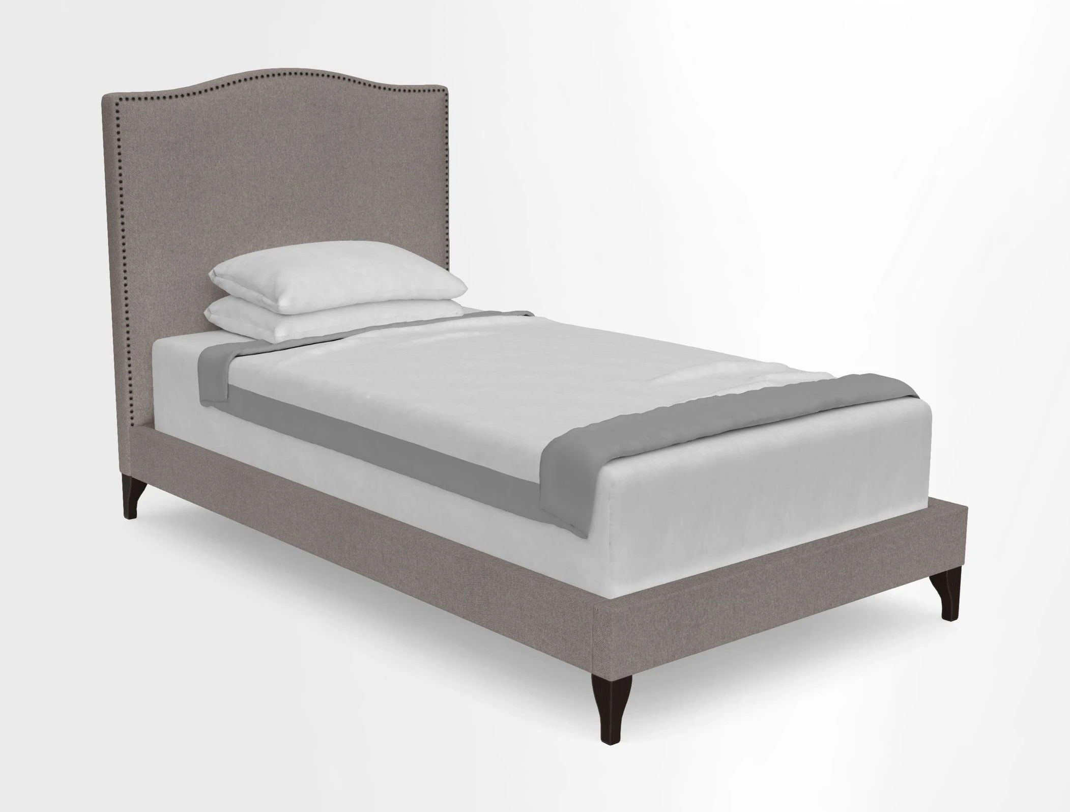 Brick Lane Single Bed in Floral Linen Filicopsida Batik