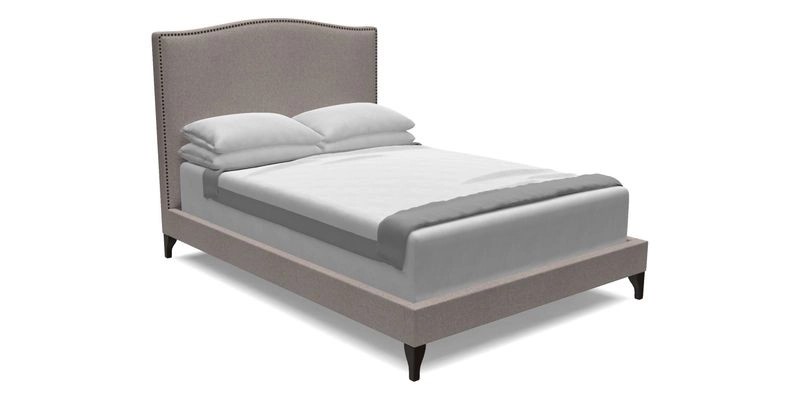 Brick Lane Double Bed in Floral Linen Filicopsida Batik