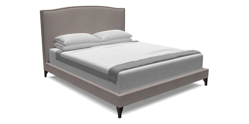 Brick Lane Super King Bed in Floral Linen Filicopsida Batik