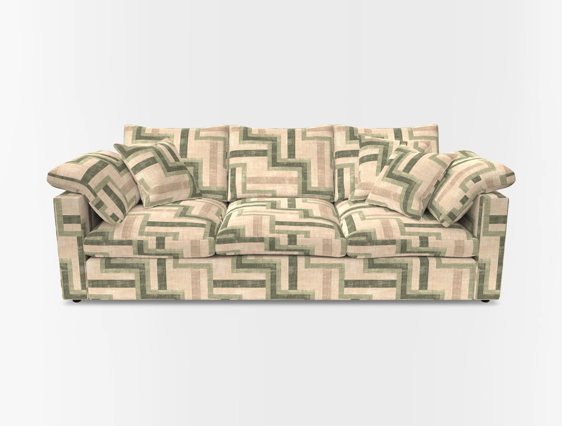4 Seater Straight Arm Sofa