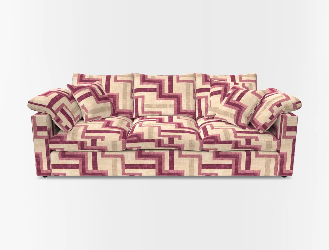 4 Seater Straight Arm Sofa