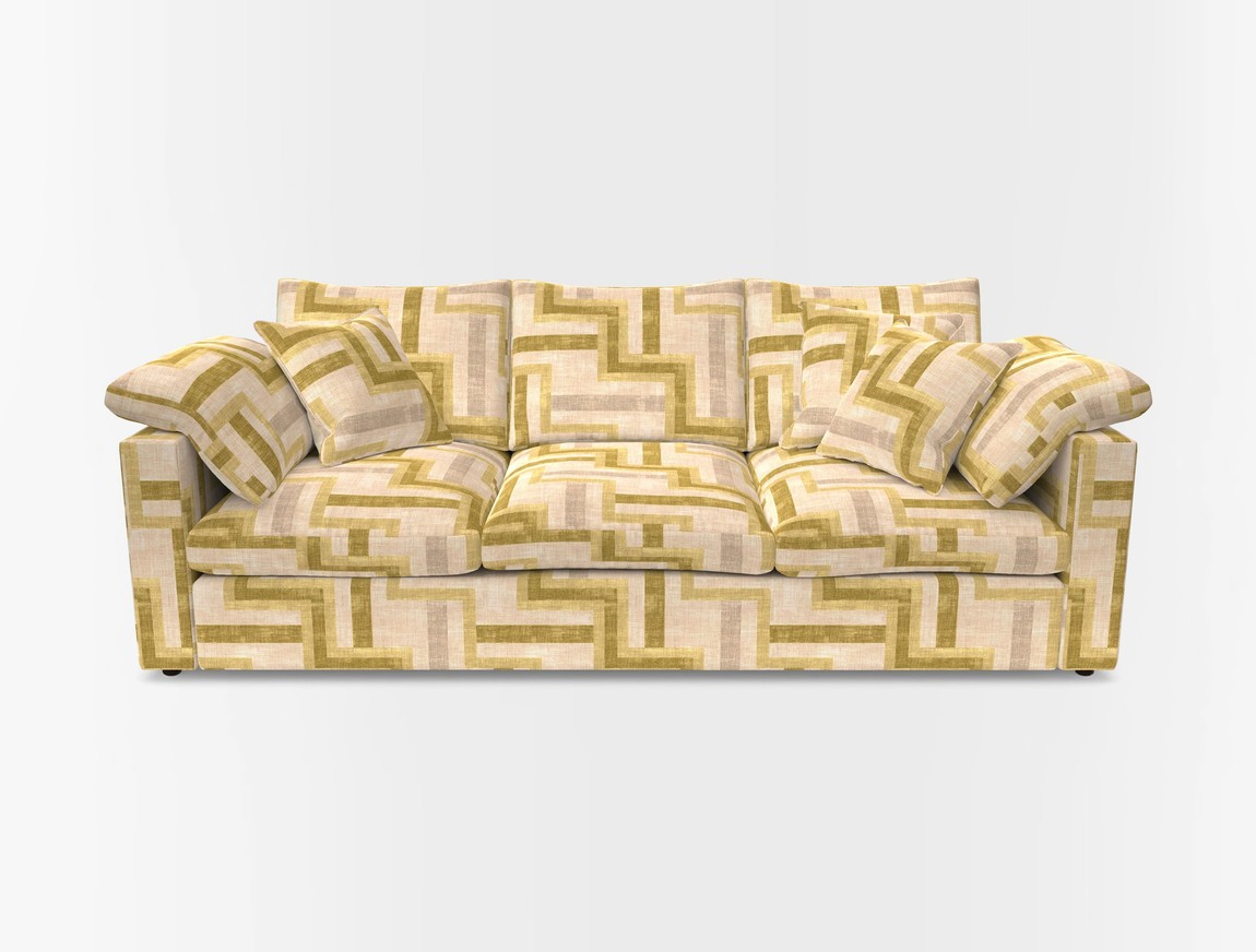 4 Seater Straight Arm Sofa