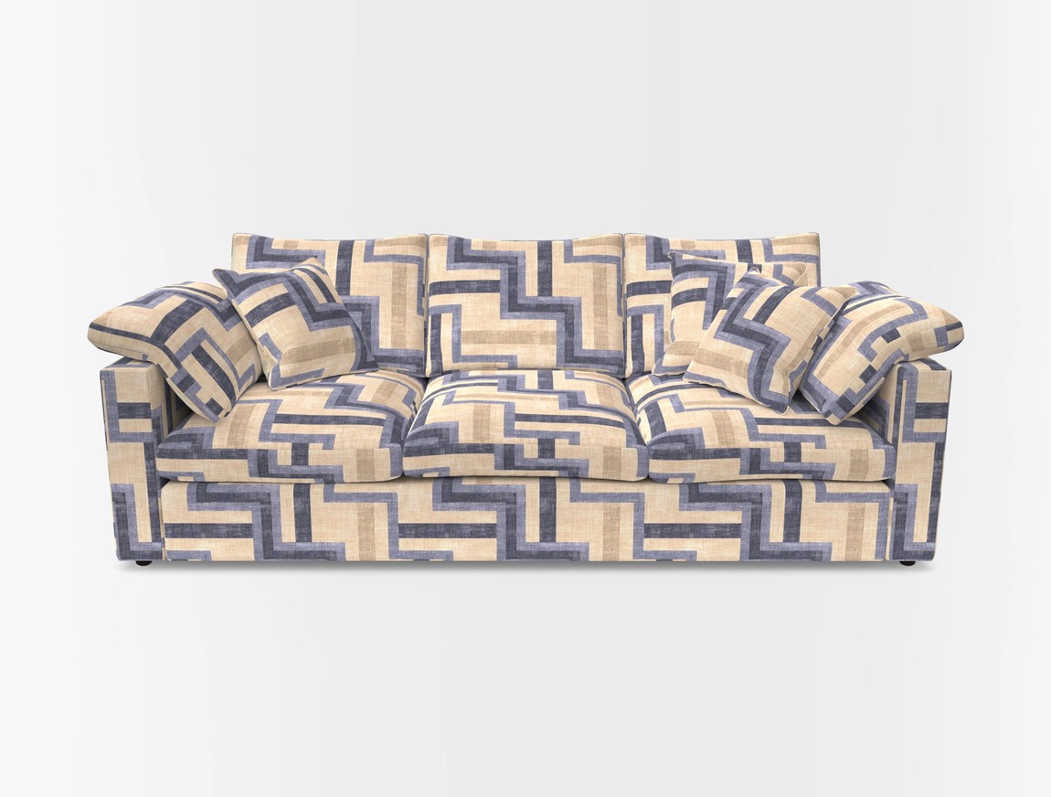 4 Seater Straight Arm Sofa