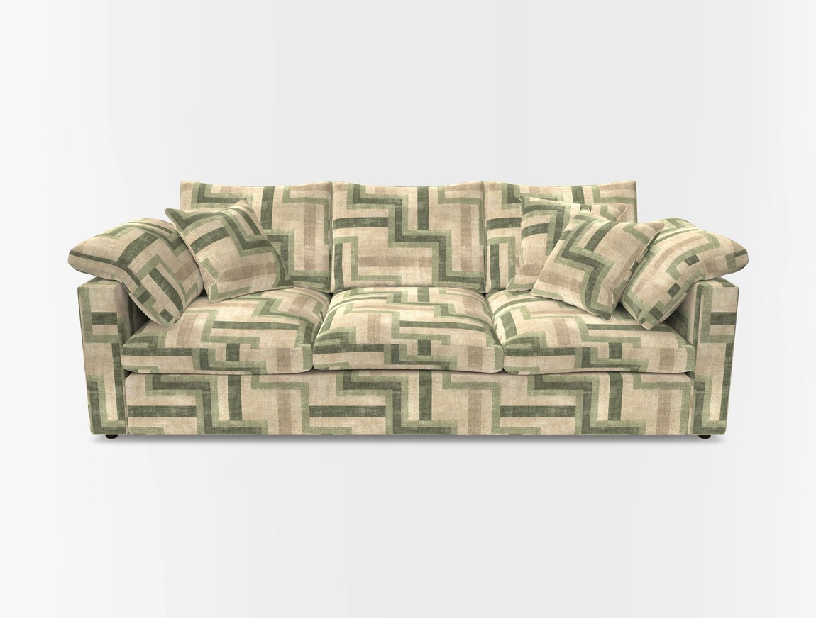 4 Seater Straight Arm Sofa