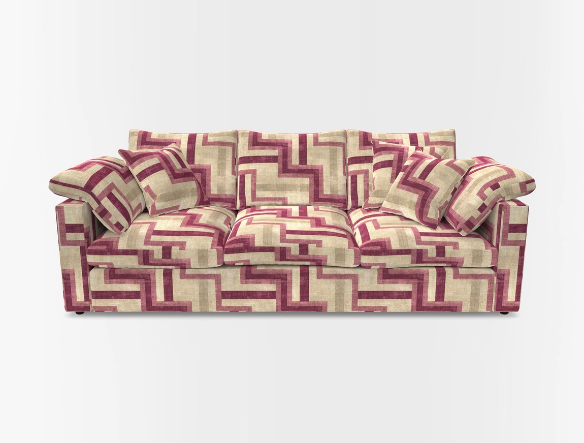 4 Seater Straight Arm Sofa