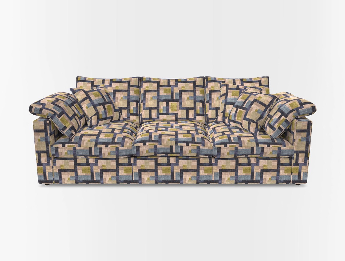 4 Seater Straight Arm Sofa