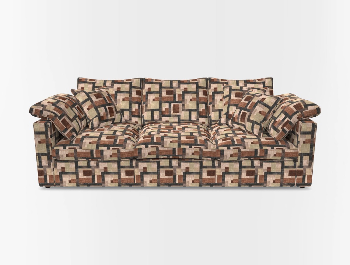 4 Seater Straight Arm Sofa