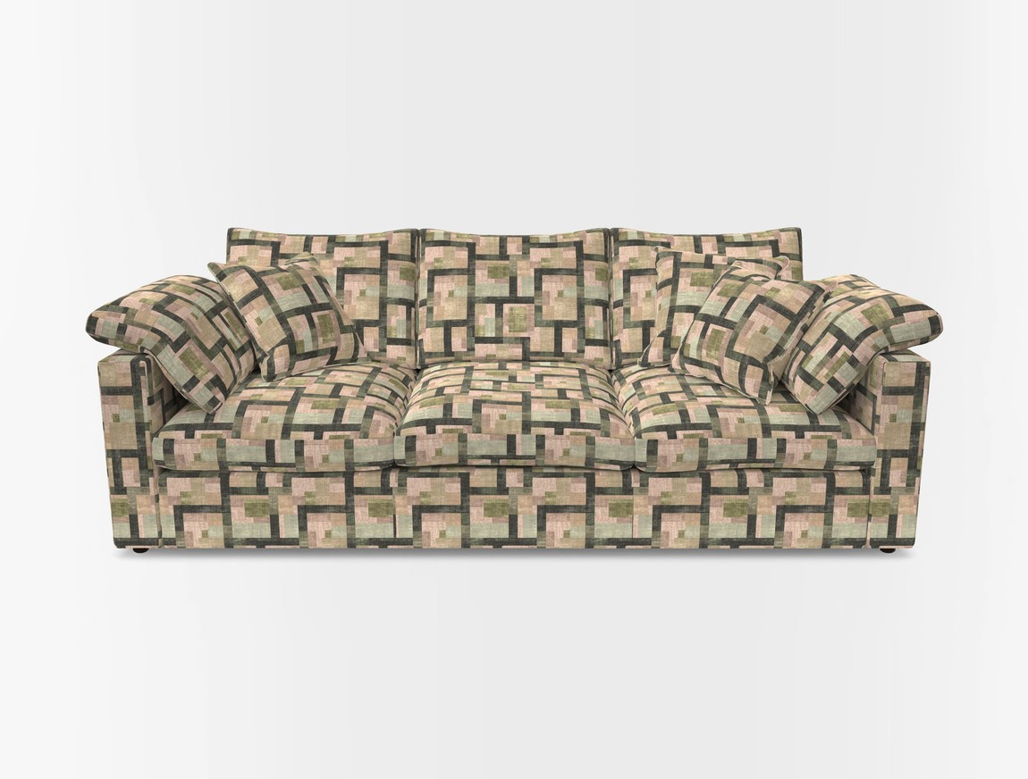 4 Seater Straight Arm Sofa