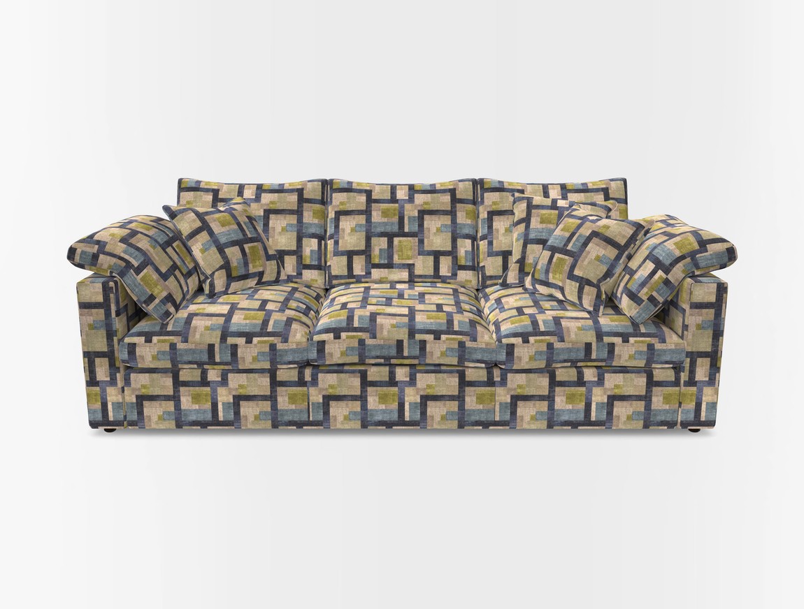 4 Seater Straight Arm Sofa