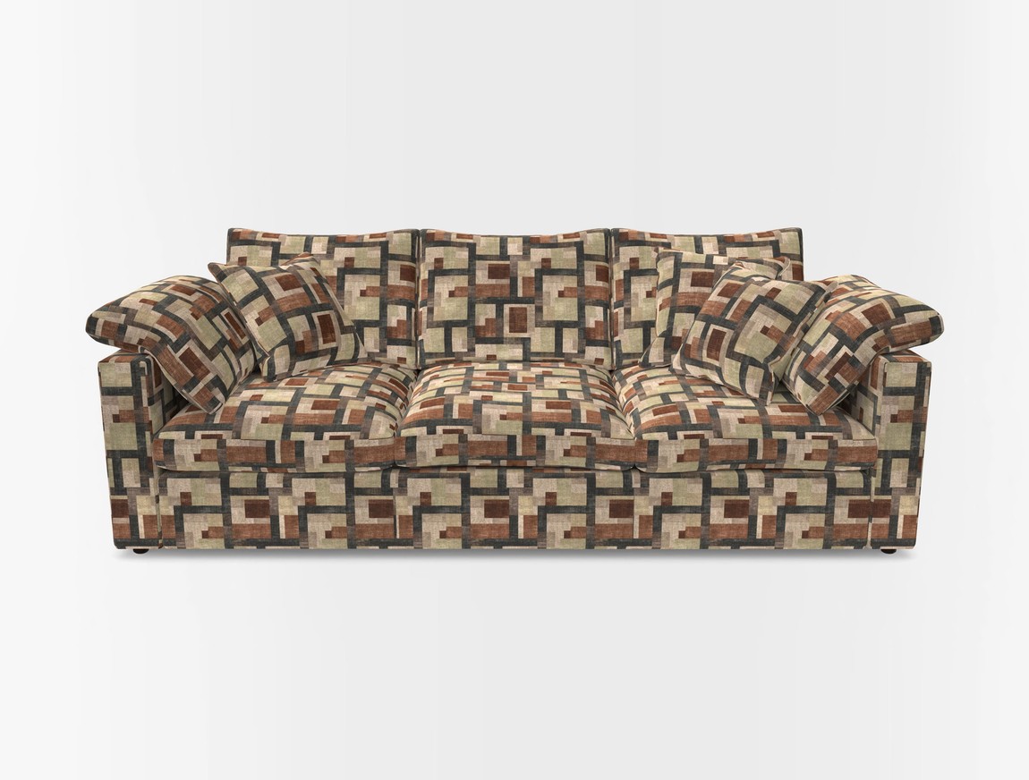 4 Seater Straight Arm Sofa