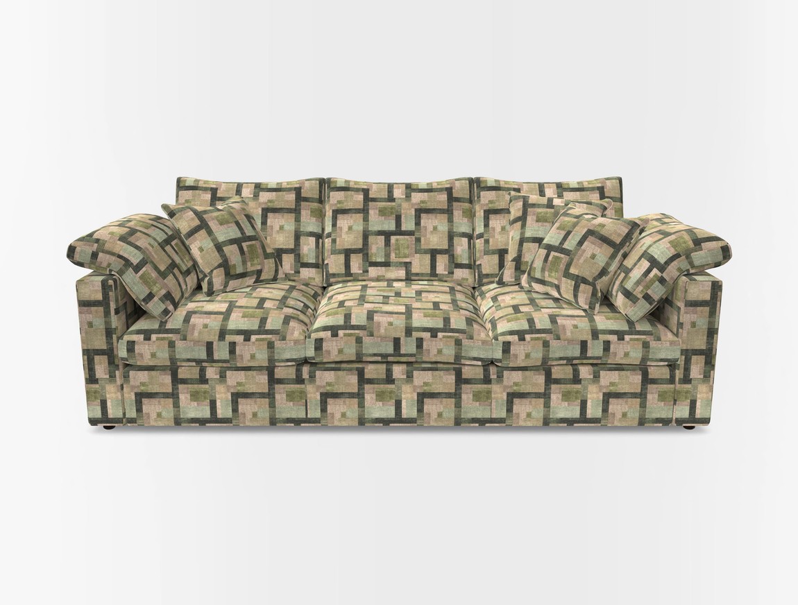 4 Seater Straight Arm Sofa