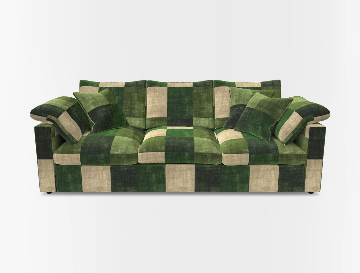 4 Seater Straight Arm Sofa