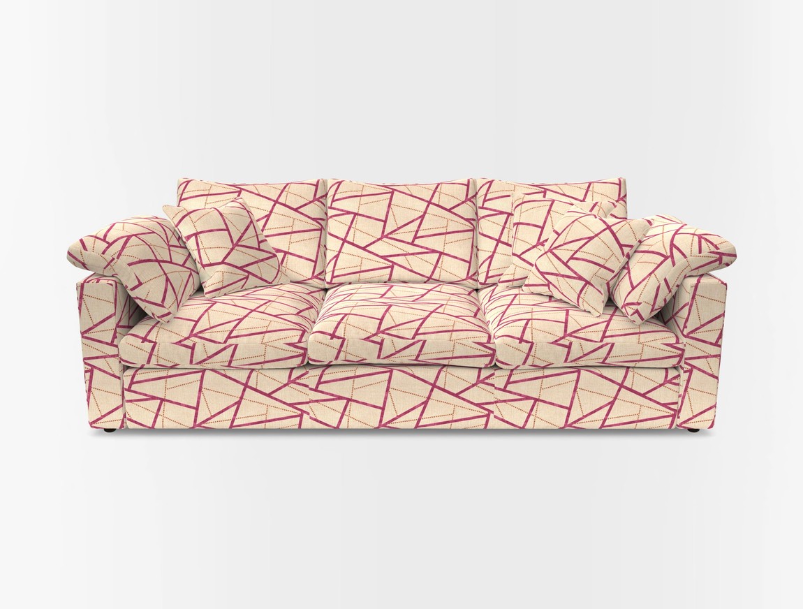 4 Seater Straight Arm Sofa