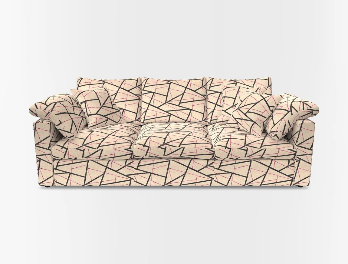 4 Seater Straight Arm Sofa