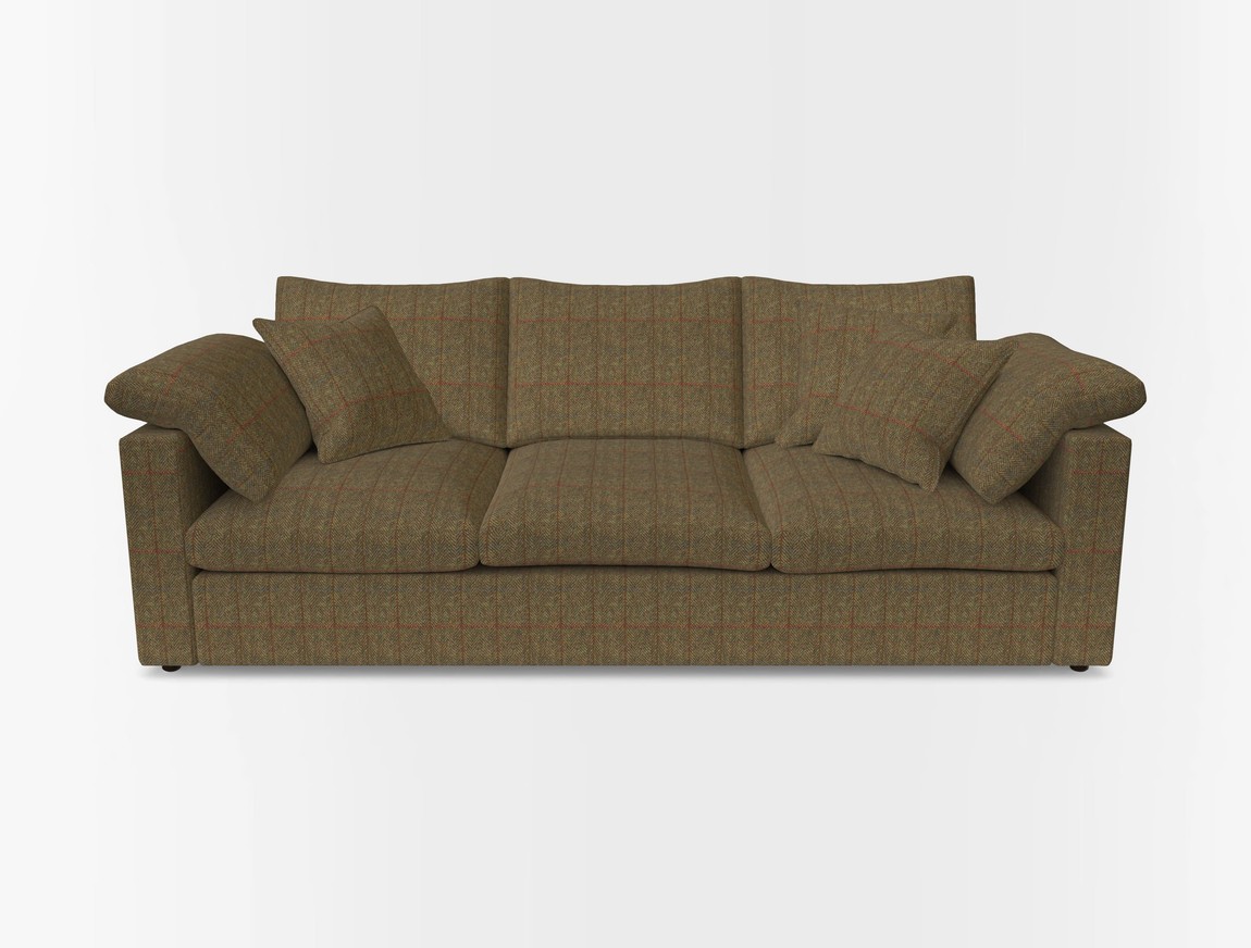 4 Seater Straight Arm Sofa