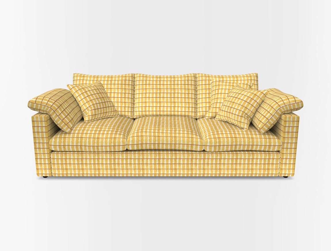 4 Seater Straight Arm Sofa