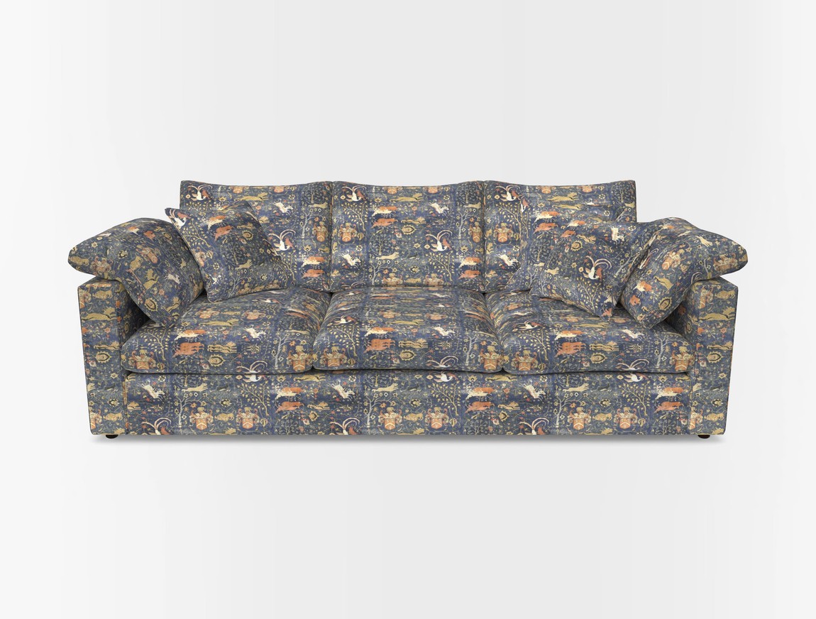 4 Seater Straight Arm Sofa