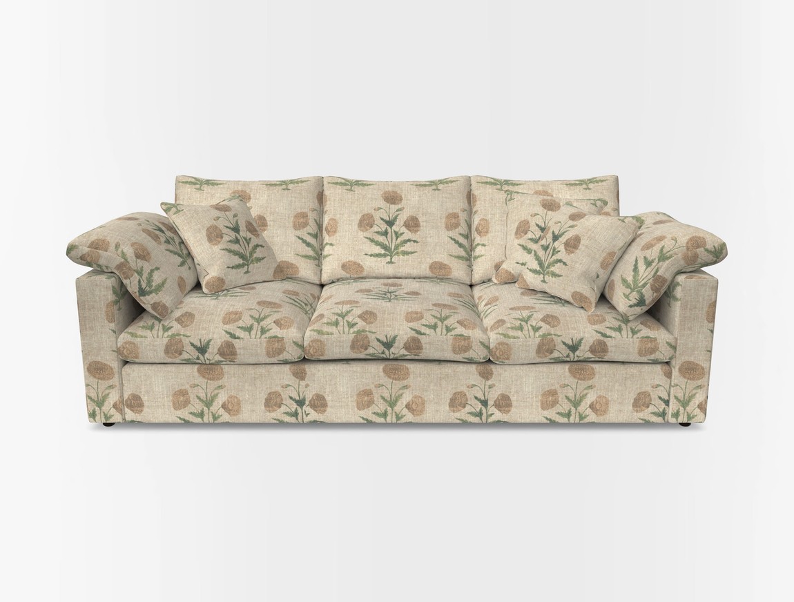 4 Seater Straight Arm Sofa