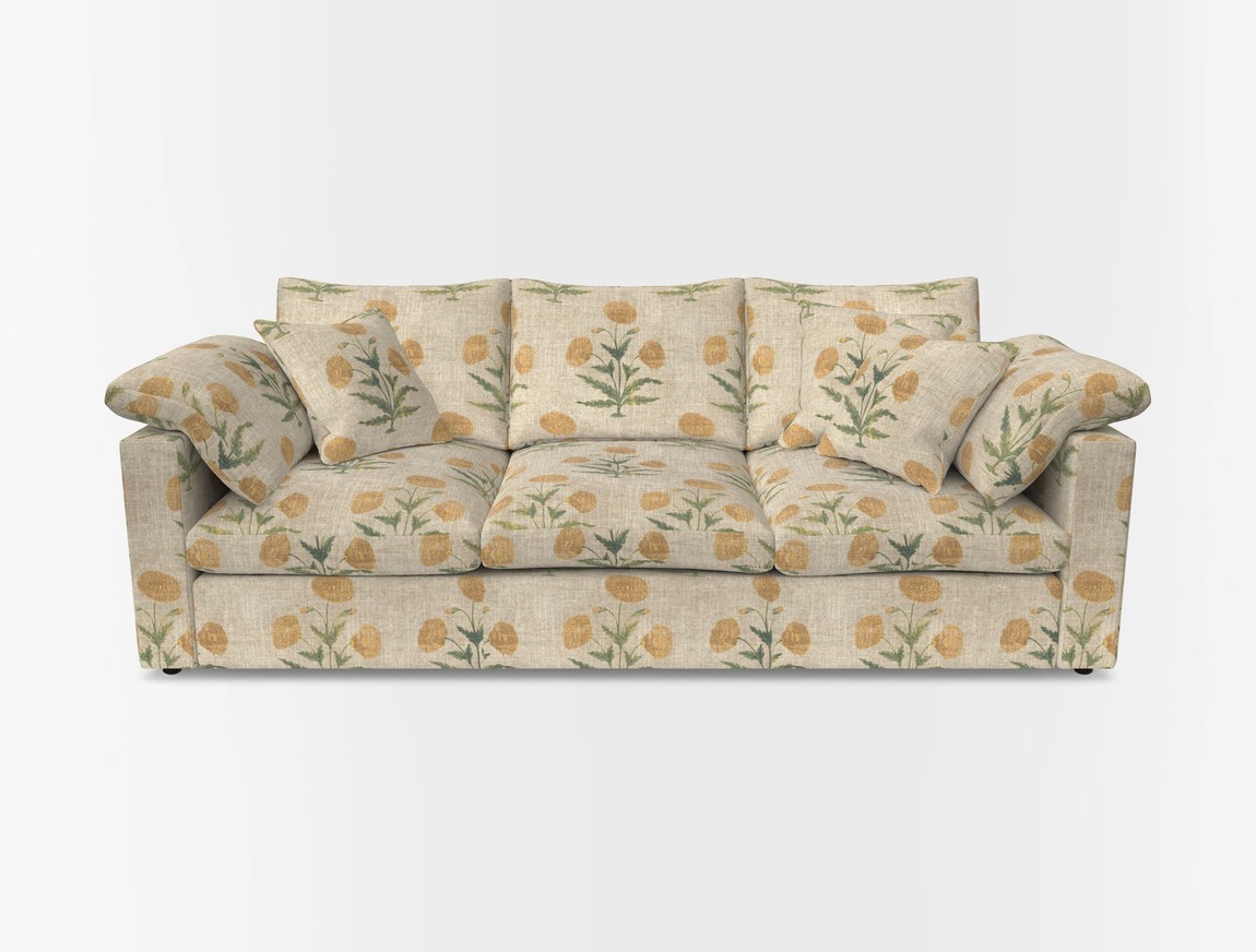 4 Seater Straight Arm Sofa