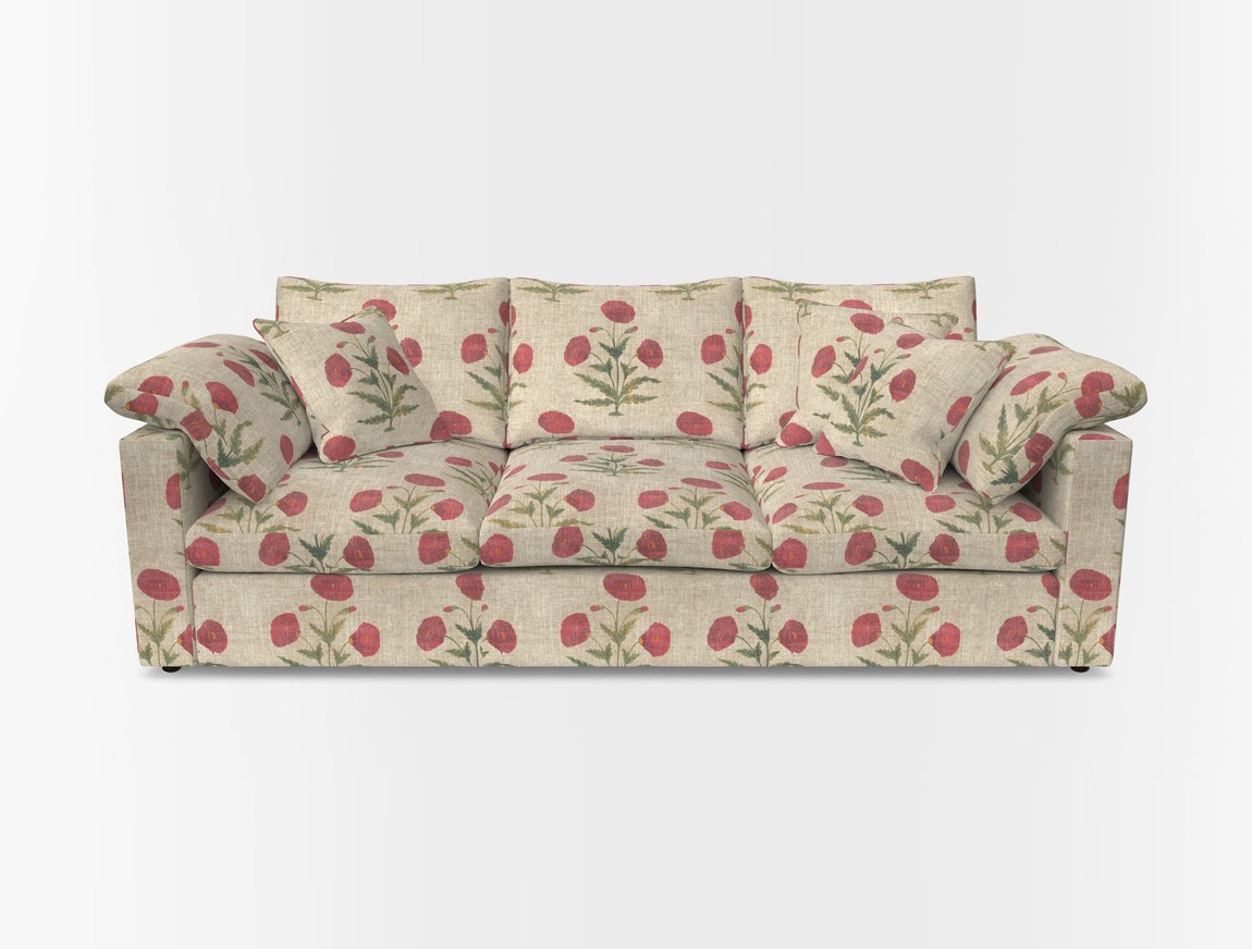 4 Seater Straight Arm Sofa