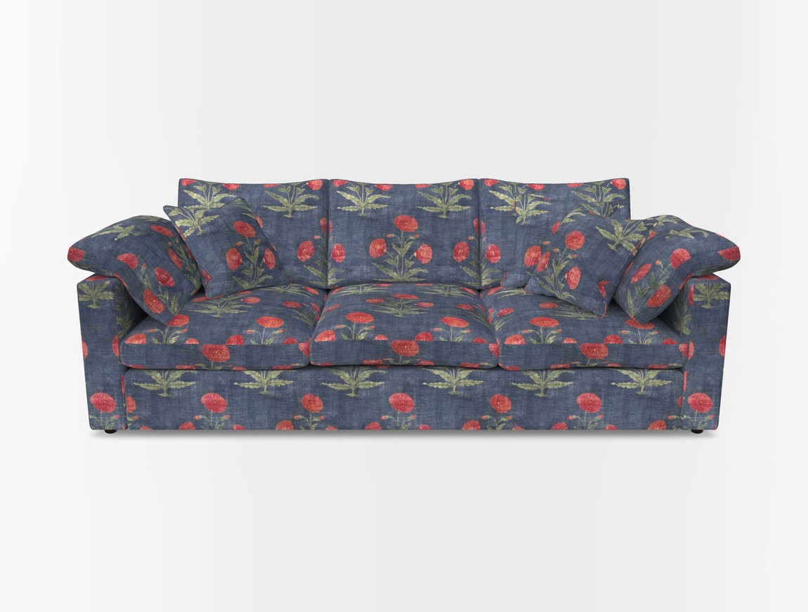 4 Seater Straight Arm Sofa