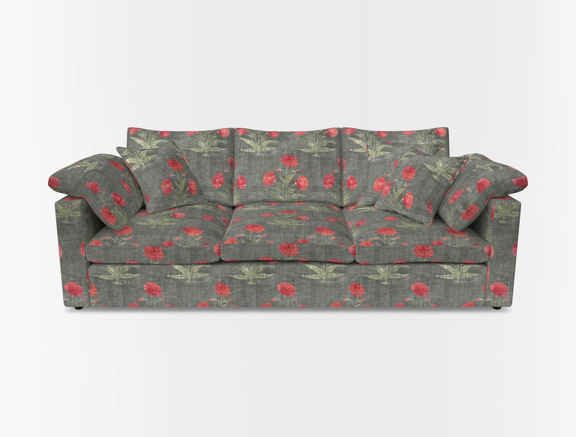 4 Seater Straight Arm Sofa