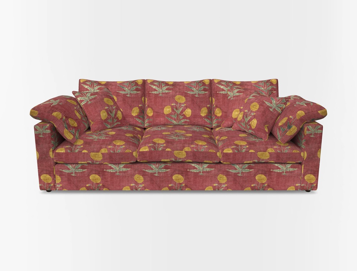 4 Seater Straight Arm Sofa