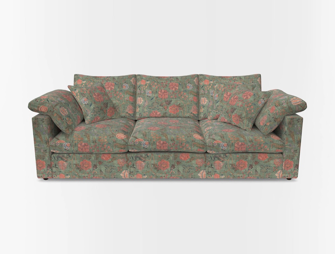 4 Seater Straight Arm Sofa