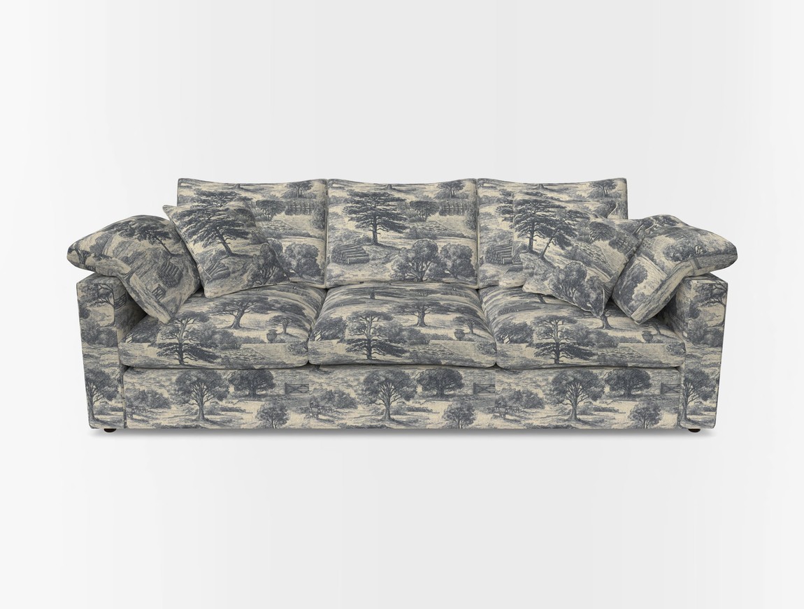 4 Seater Straight Arm Sofa