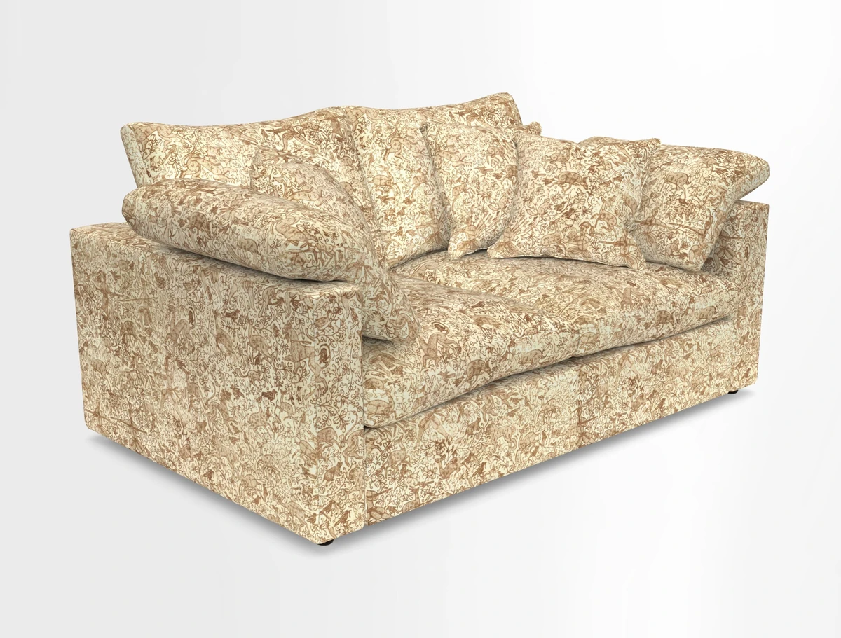 Big Softie Straight Arm 3 Seater Sofa in Sahara Chalk