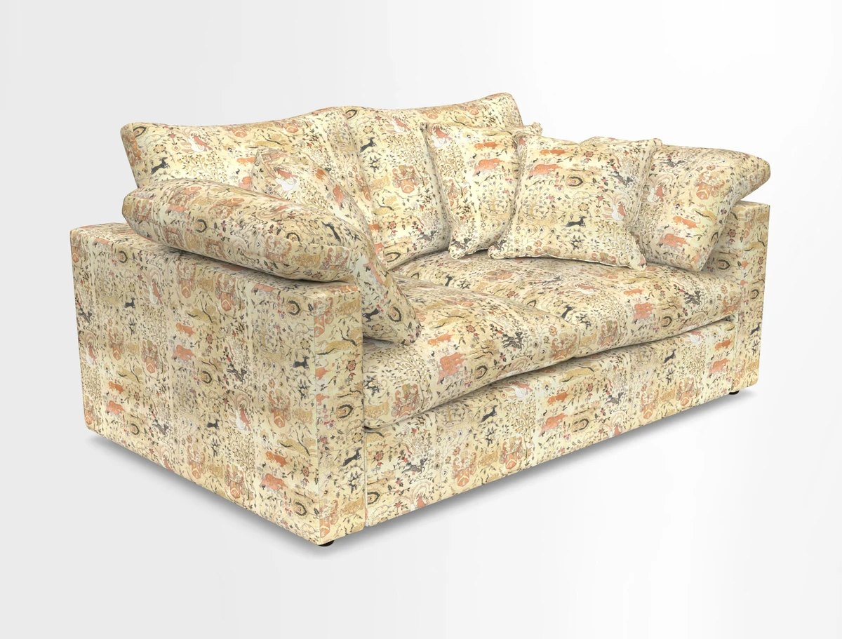 Big Softie Straight Arm 3 Seater Sofa in Sahara Chalk