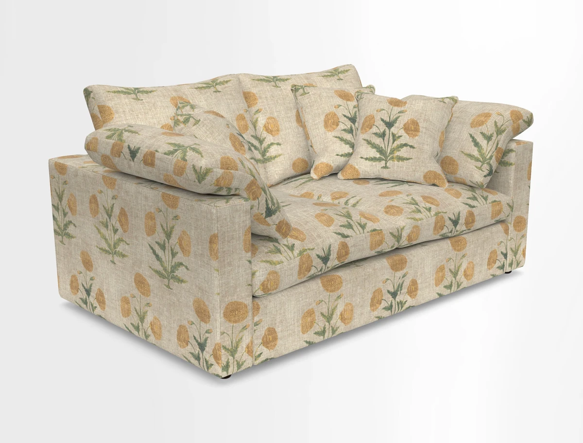 Big Softie Straight Arm 3 Seater Sofa in Sahara Chalk