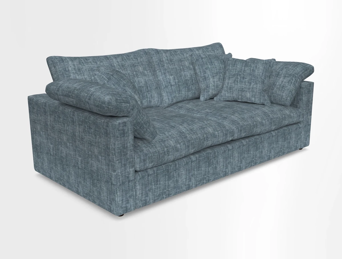 Big Softie Straight Arm 3 Seater Sofa in Sahara Chalk