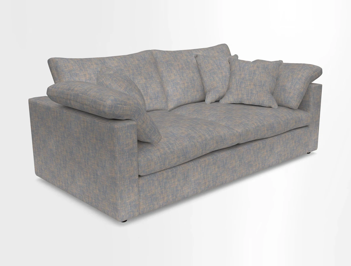 Big Softie Straight Arm 3 Seater Sofa in Sahara Chalk