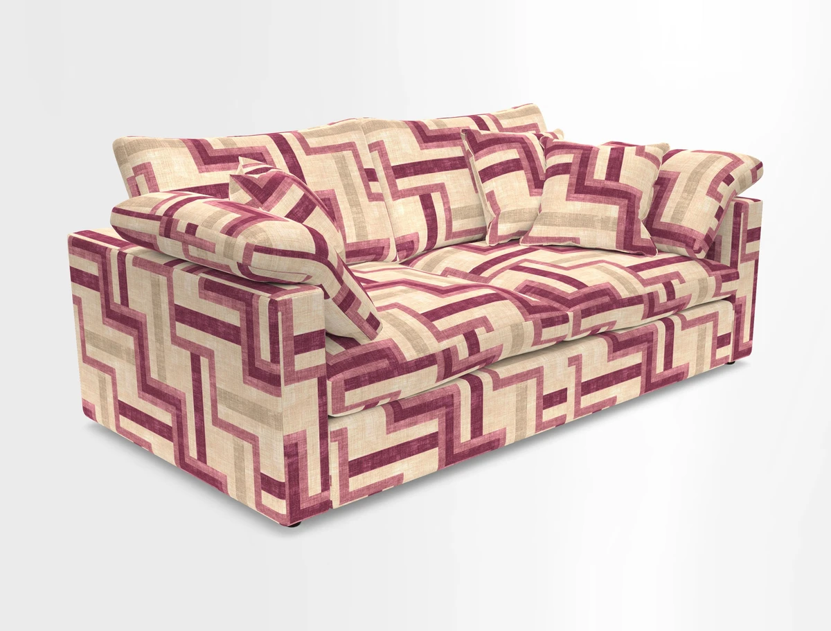Big Softie Straight Arm 3 Seater Sofa in Sahara Chalk