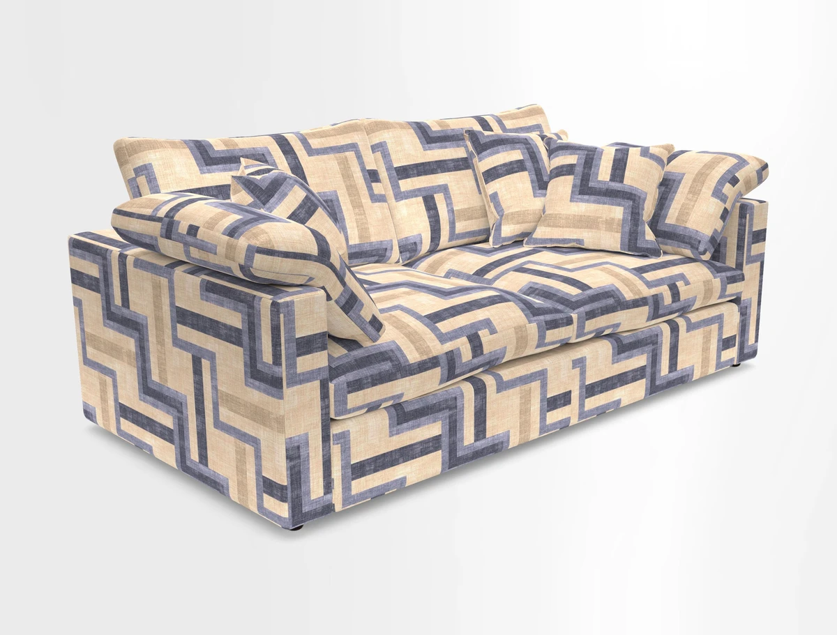 Big Softie Straight Arm 3 Seater Sofa in Sahara Chalk